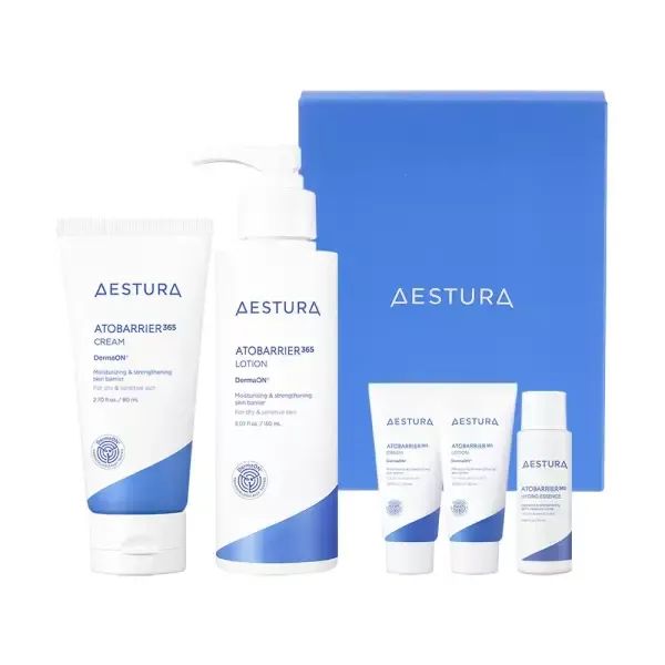 상품 이미지: 에스트라 아토베리어 365 크림+로션 더블기획세트(크림 80ml, 1개+로션 150ml, 1개+크림 30ml, 1개+로션 30ml, 1개+에센스 25ml, 1개)