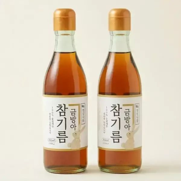 상품 이미지: 통깨 100% 고소한 금방아 참기름 350ml+350ml