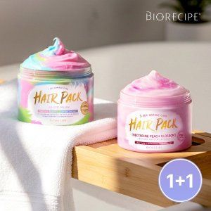 상품 이미지: 1+1 바이오레시피 1초 데미지 케어 헤어팩 300g 2종 /단백질트리트먼트 단백질헤어팩 미용실
