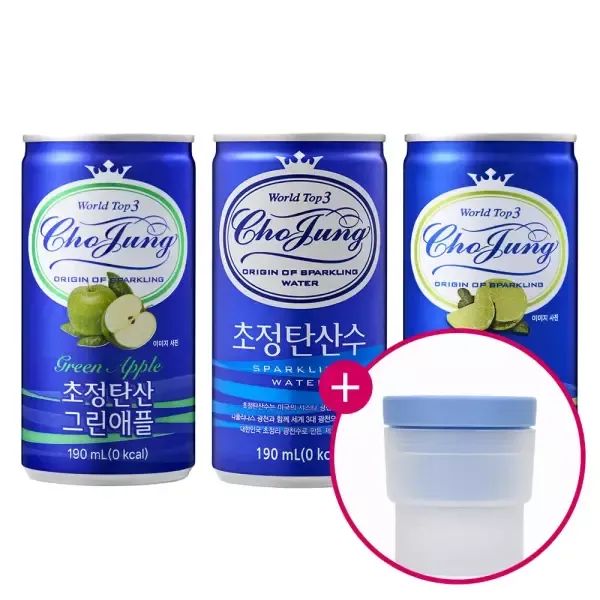 상품 이미지: 초정탄산수 190ml × 60캔 (플레인/그린애플/라임 택2)