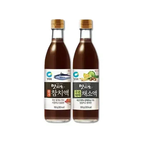 상품 이미지: 청정원 맛선생 구운대파채소액, 950g, 1개 + 꽃게참치액 950g ,1개
