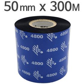 상품 이미지: 지브라 K4800 레진리본 50mm x 300M (1롤) 제브라 ZEBRA