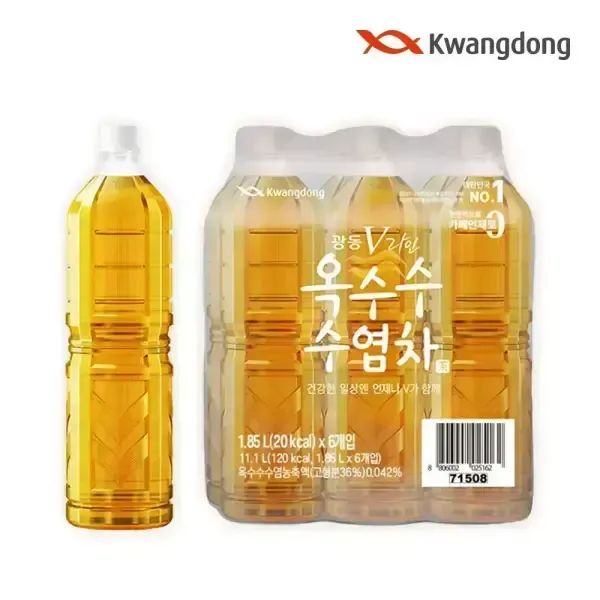 상품 이미지: [본사직영] 광동 옥수수수염차 무라벨 1.85L 6입 (유/무라벨 랜덤발송) G