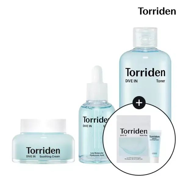 상품 이미지: [SET] 토리든 다이브인 세럼 50ml+토너 300ml+수딩크림 100ml (+수딩크림 20ml+멀티패드 10매입)