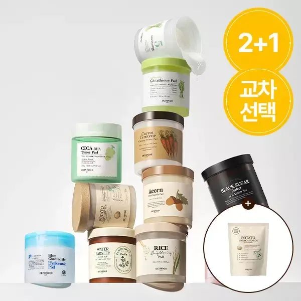 상품 이미지: [스킨푸드][단독/2+1] 패드 60매(2개)+30매 리필 교차증정