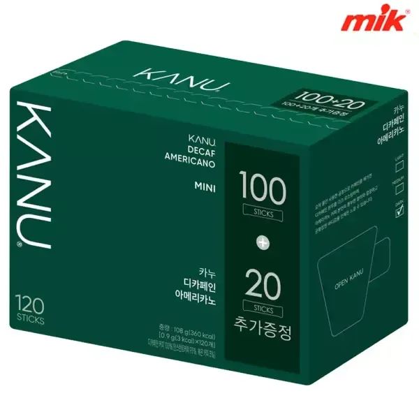 상품 이미지: 맥심 카누 디카페인 미니 120T [다크/마일드/카페라떼/아메리카노/커피믹스/믹스
