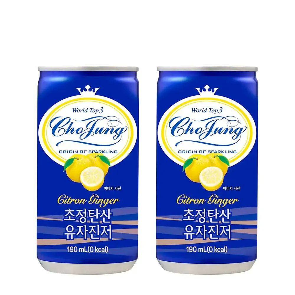 상품 이미지: [일화본사직영] 초정탄산 유자진저 190ML*30캔 탄산 유자 진저