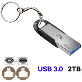 상품 이미지: 대용량 usb 3.0 1테라 2테라 이동식 메모리 USB C타입 젠더 포함 C타입 젠더 키링 포함