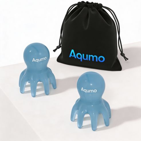 상품 이미지: Aqumo 문어 두피 괄사 마사지기, 블루, 1세트