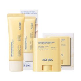 상품 이미지: 에이지투웨니스 멜라디펜스 기미 톤업선크림 50ml+노세범 선스틱 20g  SPF50+ PA++++