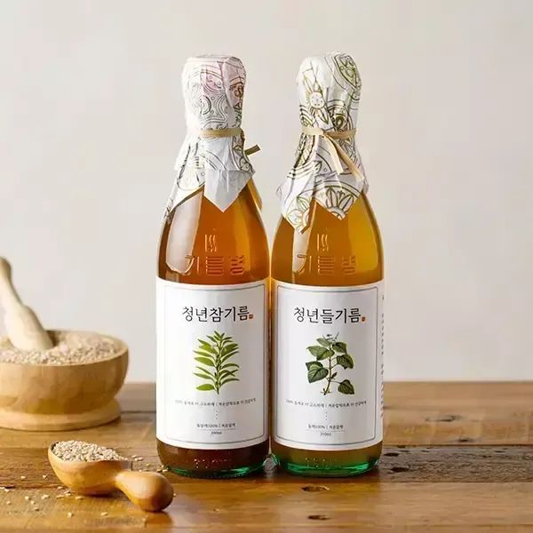 상품 이미지: [당일생산] 저온압착 100% 통참깨 청년 참기름 청년 들기름
