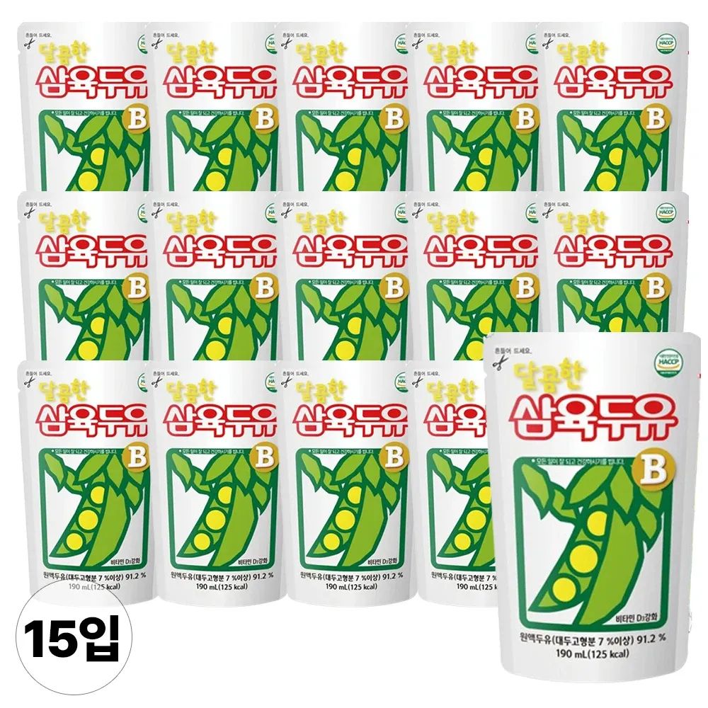상품 이미지: 삼육두유 달콤한두유 파우치 190ml 15포