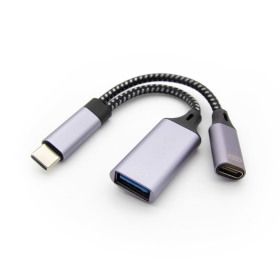 상품 이미지: USB C타입 to 연장 보조전원 OTG 젠더 14CM HT-I15 WASD