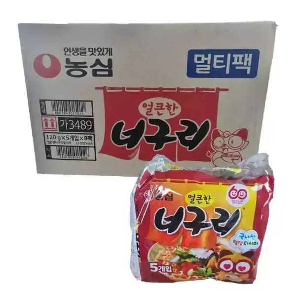 상품 이미지: 농심 얼큰한 너구리 120g 40개