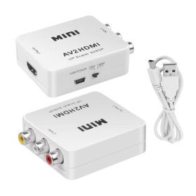 상품 이미지: AV to HDMI 컨버터 컴포지트 RCA 3선 3rca 변환 게임기 TV 연결