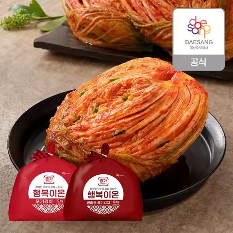상품 이미지: [대상 본사직영] 종가 행복이온 포기김치 10kg 2종 택 1 (중부식/전라도식) /종가집/배추김치