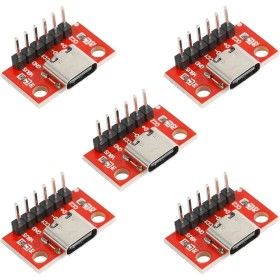 상품 이미지: 티안식 5PCS 타입 C 여성 시리얼 있는 PCB 보드 USB 베이직 브레이크아웃 컨버터 16핀 헤더가
