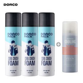 상품 이미지: 도루코 쿨크러쉬 쉐이빙폼 250ml 3개 +증정(미니폼)/대용량/촉촉/저작극