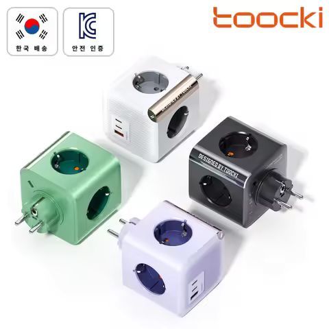 상품 이미지: Toocki 툭키 C28 무선형 GaN 4000W 4AC 접지멀티탭 2C1A PD 포트 33W 휴대폰 어댑터 초고속 접지형 멀티 어댑터+더스트백