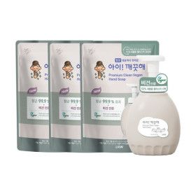 상품 이미지: 아이깨끗해 프리미엄 비건 핸드워시 무향  450ml 본품 용기 1개 + 400ml 리필 3개