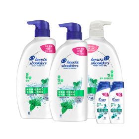 상품 이미지: 헤드앤숄더 쿨 멘솔 샴푸850ml 2개+트리트먼트 850ml 1개 + 미니샴푸 2개 s