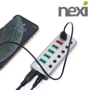 상품 이미지: 넥시 NX-U1006P USB 3.0 6포트 유전원 허브 NX826