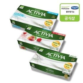 상품 이미지: 풀무원다논 액티비아 컵 48개 골라담기 (80gX8입X6) / 딸기복숭아플레인화이트 요거트