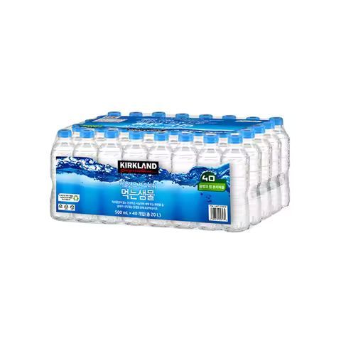 상품 이미지: 커클랜드 먹는샘물 미네랄 워터 무라벨 코스트코 생수 500ml X 40병