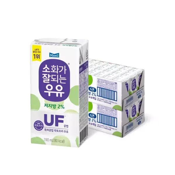 상품 이미지: 소화가잘되는우유 저지방, 190ml, 24개입, 2개