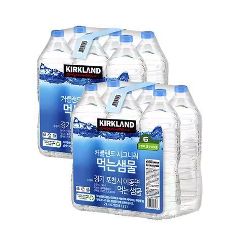 상품 이미지: 커클랜드 먹는샘물 미네랄 워터 무라벨 코스트코 생수 2L X 12병