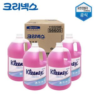 상품 이미지: 유한킴벌리 크리넥스 핑크 로션솝 물비누 4L 4개 핸드워시 리필 대용량 리필용 손세정제 젤타입 비누 56605
