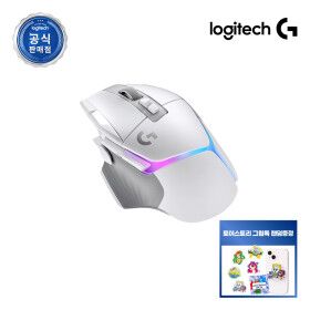 상품 이미지: 로지텍코리아 공식 G502 X PLUS 무선 게이밍 마우스 화이트  토이스토리 그립톡 랜덤증정