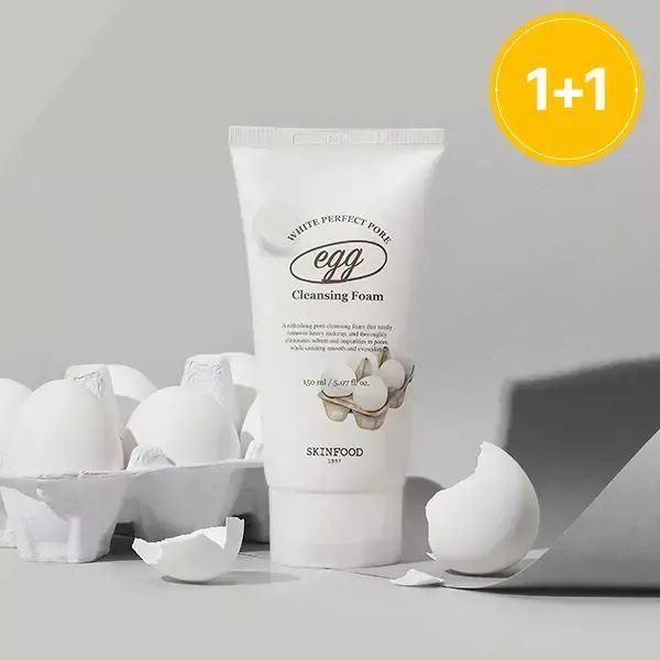 상품 이미지: [스킨푸드][1+1]에그 화이트 퍼펙트 포어 클렌징폼150ml
