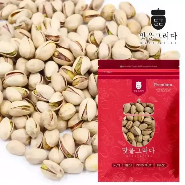 상품 이미지: 맛을 그리다 구운 피스타치오 400g+400g(800g) /1kg / 무염 볶음 볶은 햇견과류 두바이초콜릿 베이킹 두쫀쿠