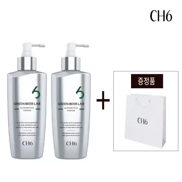 상품 이미지: CH6 그린비어 랩 알로포시아 탈모 세럼 2개 + CH6 쇼핑백