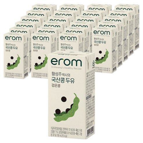 상품 이미지: 이롬 황성주 박사의 국산콩 두유 검은콩, 190ml, 24개