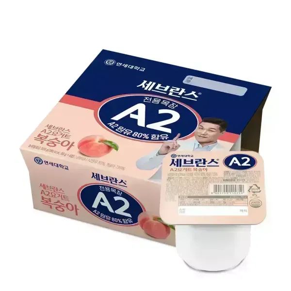 상품 이미지: [최종 11,980원] 연세 A2 요거트 복숭아 80g x 24