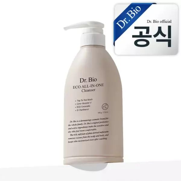 상품 이미지: 닥터바이오 에코 올인원 클렌저 500g / 민감성 피부 온가족 신생아 임산부 아기 유아