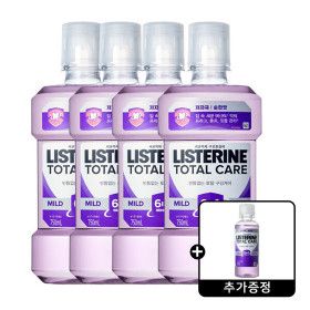 상품 이미지: 리스테린 토탈케어 마일드 750ml 4개 + 토탈케어 마일드 100ml 1개 증정