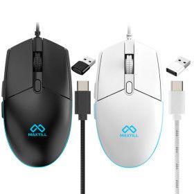 상품 이미지: GM-MCU20 올인원 저소음 유선 마우스 C타입 USB타입 LED 꼬임방지케이블