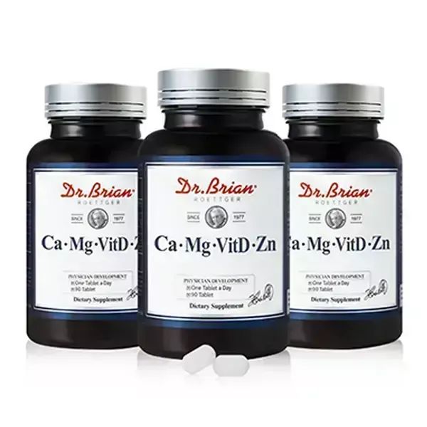 상품 이미지: 닥터브라이언 칼슘 마그네슘 비타민D 아연, 1,305mg, 90정, 3통