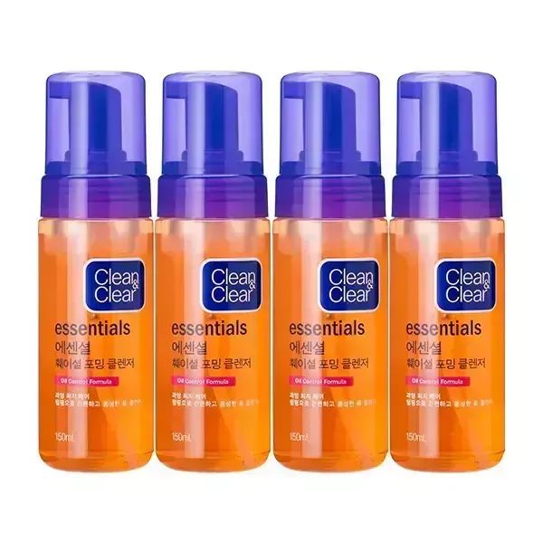 상품 이미지: 클린앤클리어 에센셜 훼이셜 포밍 클렌저, 150ml, 4개