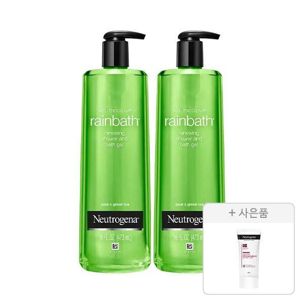 상품 이미지: 뉴트로지나 레인바스 페어&그린티 바디워시 473ml, 2개+증정(인텐스 리페어 시카 에멀젼 88ml, 1개)