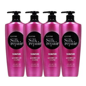 상품 이미지: (손상케어)엘라스틴 실크리페어 샤이닝골드 샴푸 550ml 4개