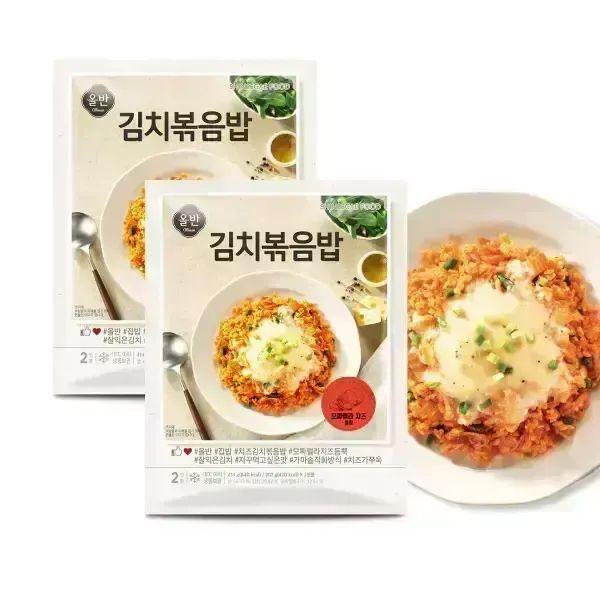 상품 이미지: [임박행사] 올반 김치볶음밥 414g x 2팩 (26.07.03까지)