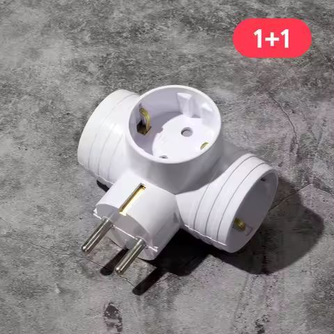 상품 이미지: 1+1 모노케어 멀티탭 어댑터 일반 3구 T형 (16A)