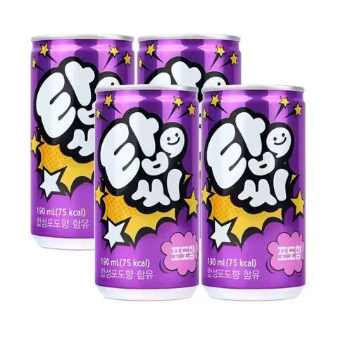 상품 이미지: 탑씨 포도 190ml x 180캔 / 탄산음료 캔음료