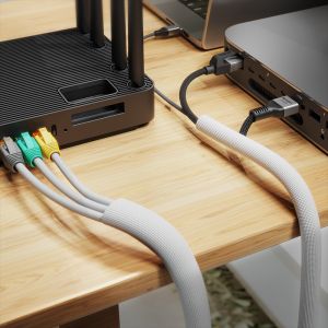 상품 이미지: 티엑스온 케이블 전선 정리 튜브 컴퓨터 선 보호 망사 커버 밴드 13mm 2m/5m 2m/5m