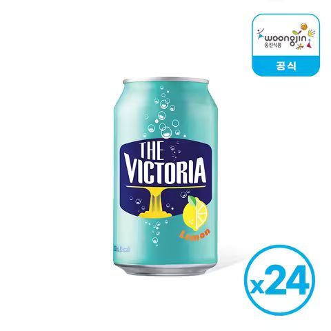 상품 이미지: 웅진 더빅토리아 탄산수 캔 리뉴얼 레몬 350ml 24개
