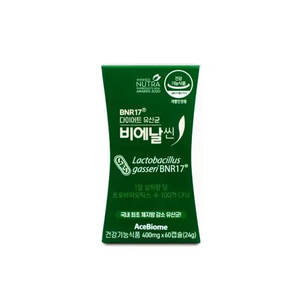 상품 이미지: 비에날씬 BNR17 다이어트 유산균 400mg x 60캡슐 X 1박스 I